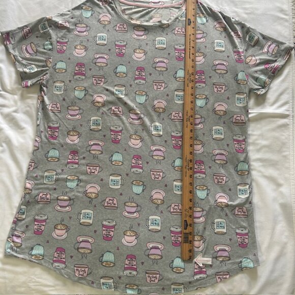 Secret Treasures Ladies  Sleepwear Top sz 2X to 3X  Morning Coffee Pockets - Picture 4 of 6